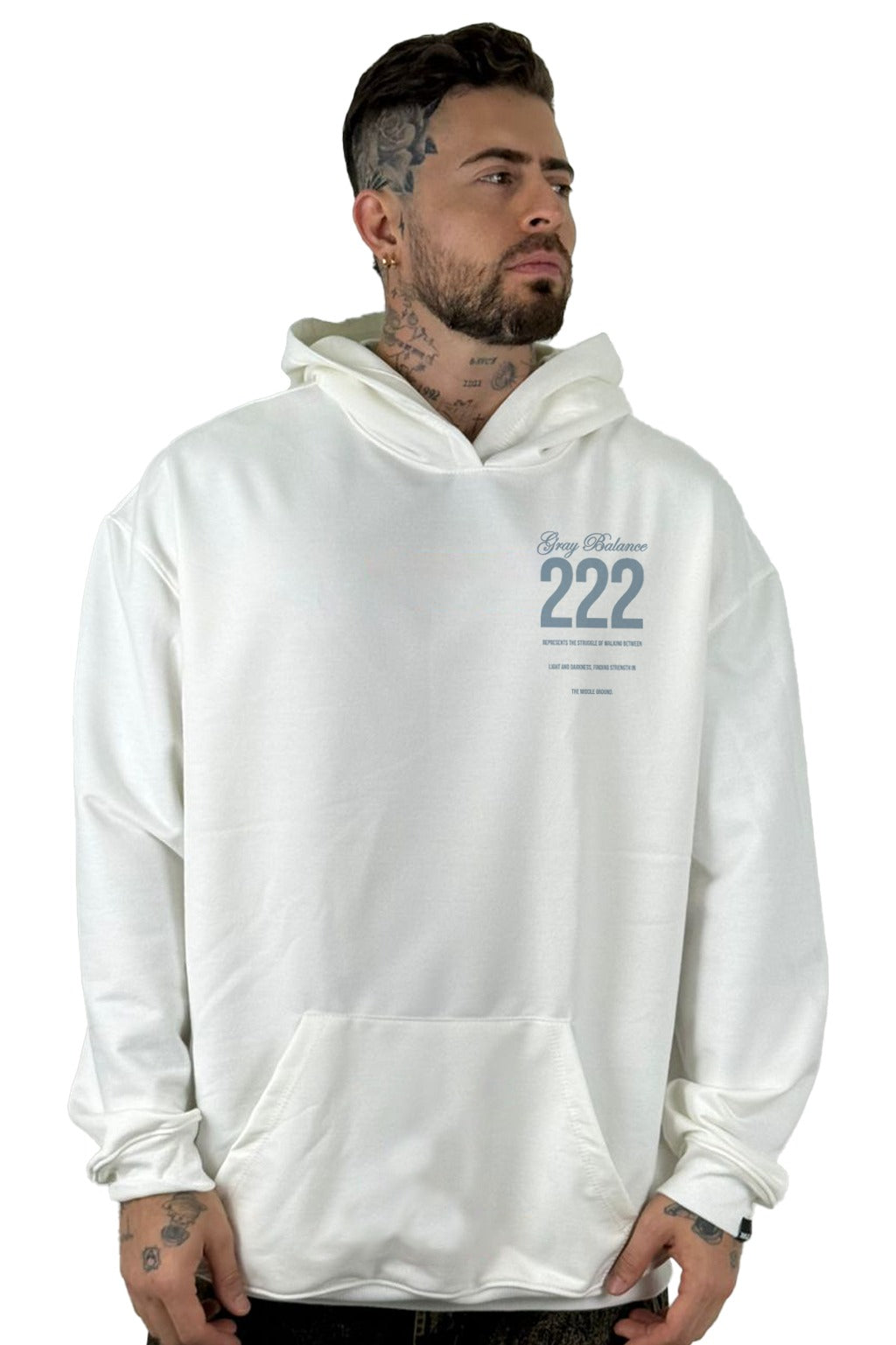 Buzo Capucha Color Crudo Gray Balance 222