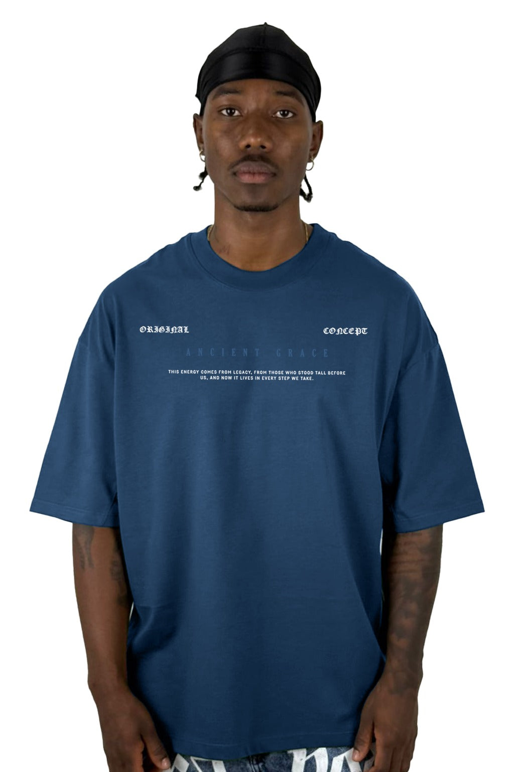 Oversize Azul Oscruro Ancient Grace Alto Gramaje