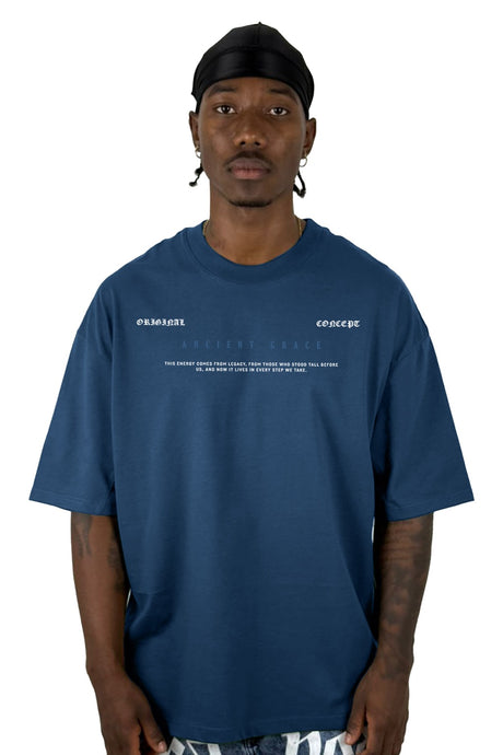 Oversize Azul Oscruro Ancient Grace Alto Gramaje
