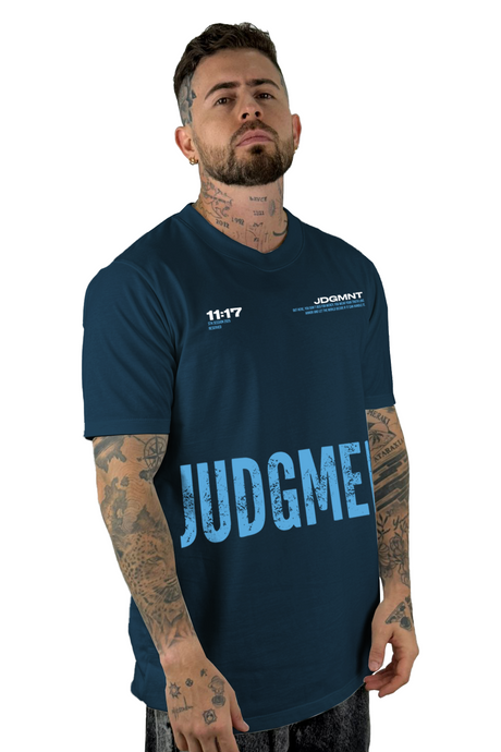 Camiseta Azul Judgment Alto Gramaje