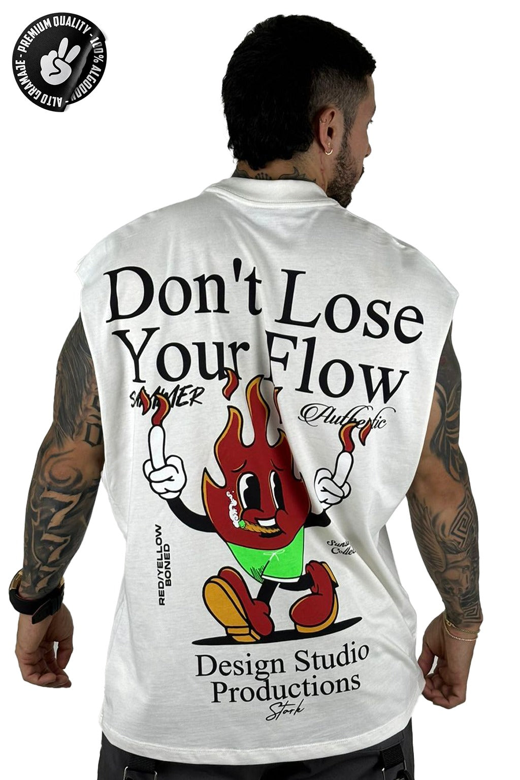 Camisilla Blanca Dont Lose Your  Alto Gramaje