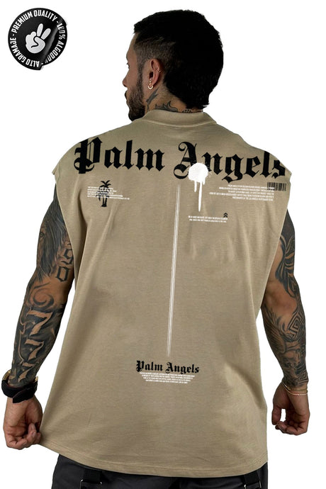 Camisilla Beige Palm Angels  Alto Gramaje