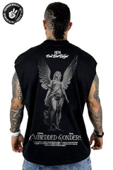 Camisilla Negra Alto Gramaje Embedded Wonders