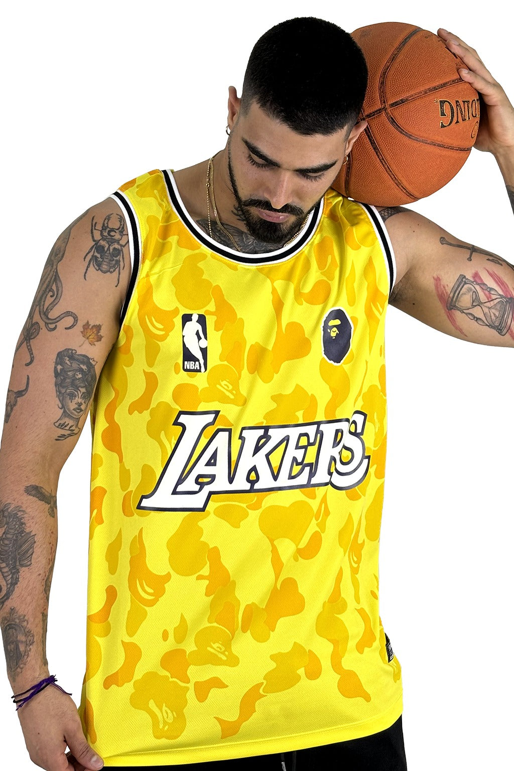 Camisilla Amarilla Lakers