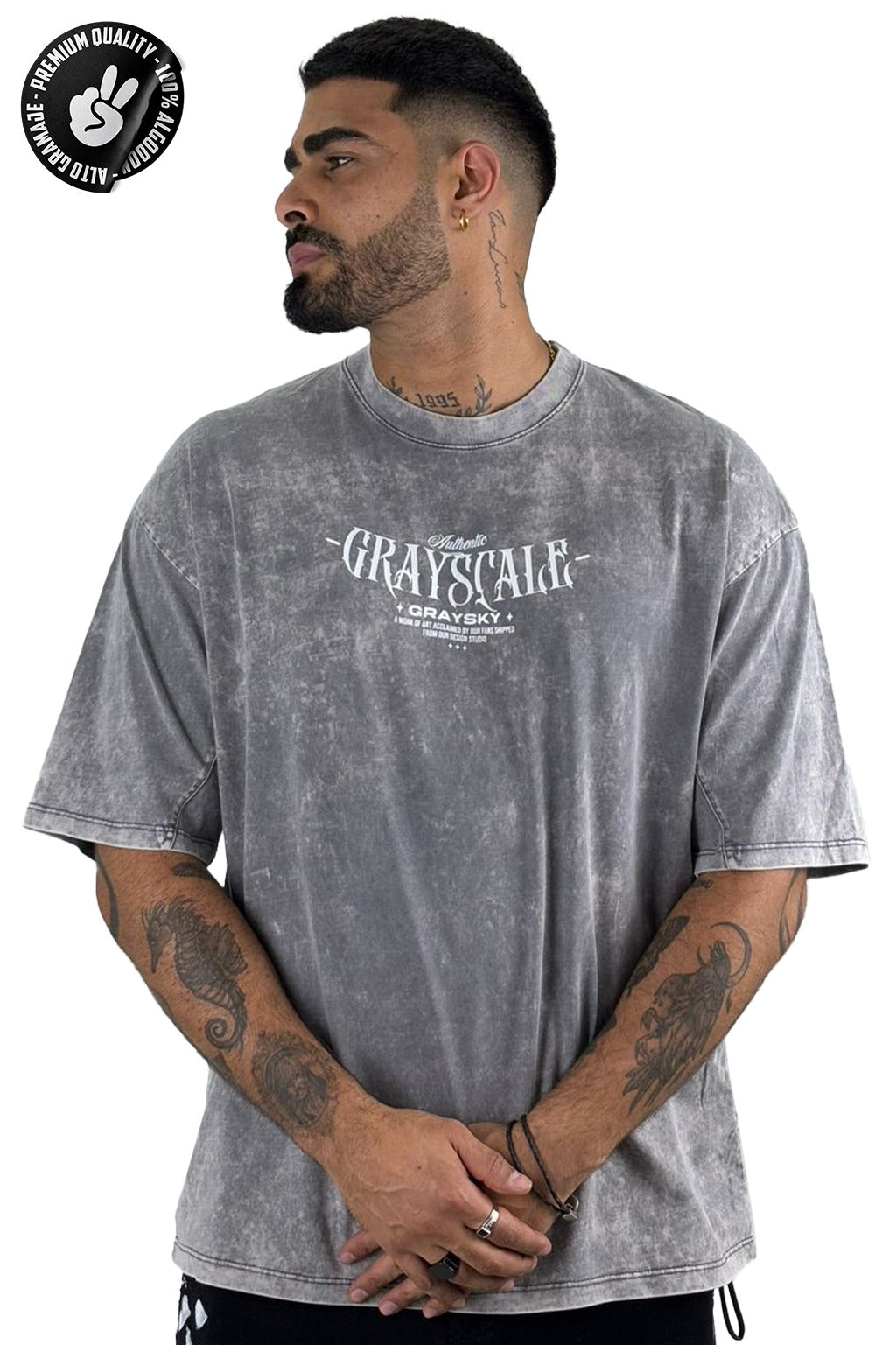 Oversize Gris Graysky Alto Gramaje SKY