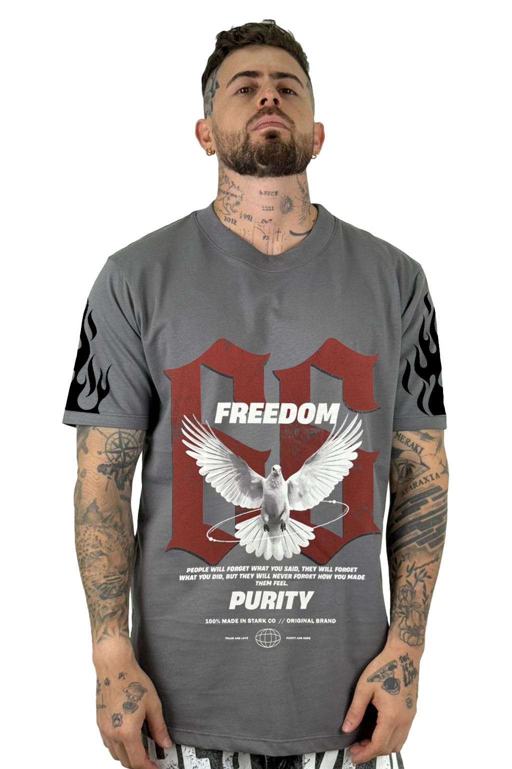 Camiseta Gris plomo Purity Alto Gramaje