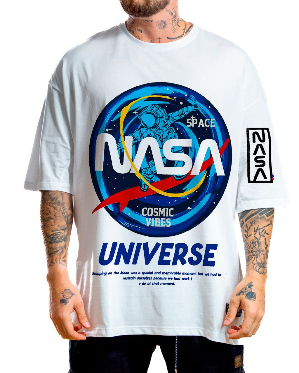 Oversize  blanco nasa universe