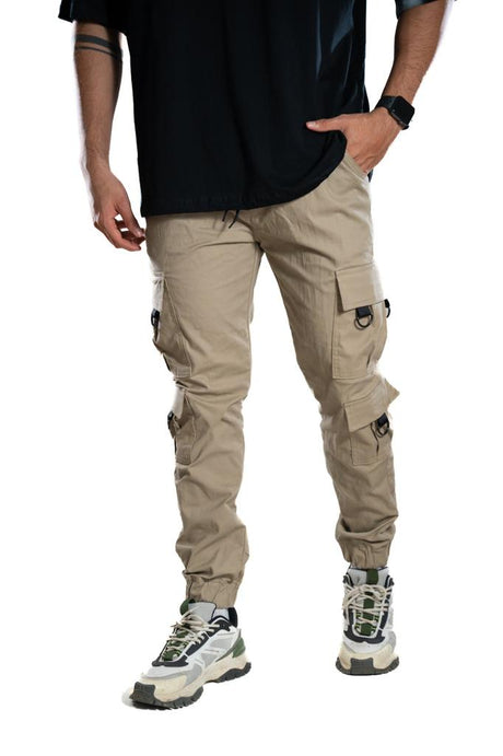 Jogger Beige Doble Bolsillo