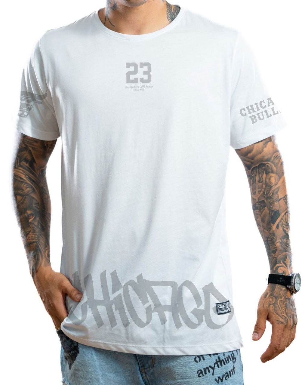 Camiseta blanca bulls chicago 23