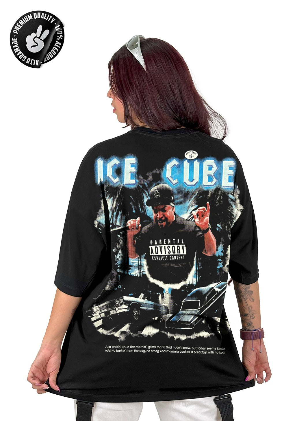 Oversize negra ice cube alto gramaje