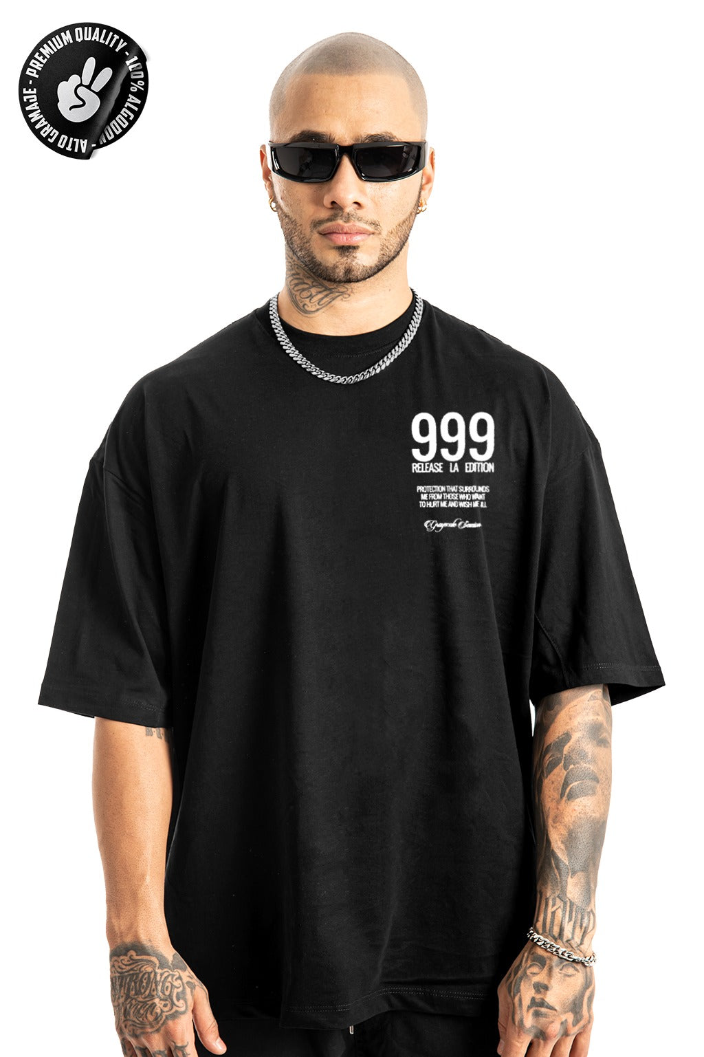 Oversize negra alto gramaje 999 release