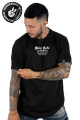 Camiseta negra skin face Alto Gramaje
