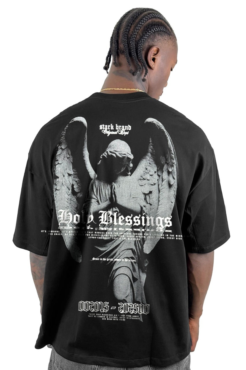 Oversize negra angels guard alto gramaje