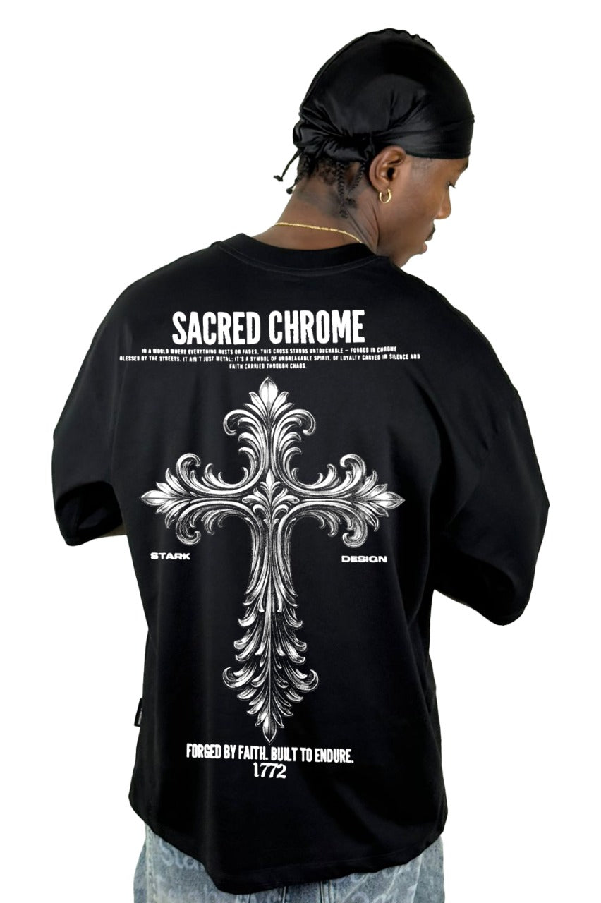 Oversize negra sacred chrome alto Gramaje