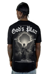 Camiseta Negra Gods PLan alto gramaje