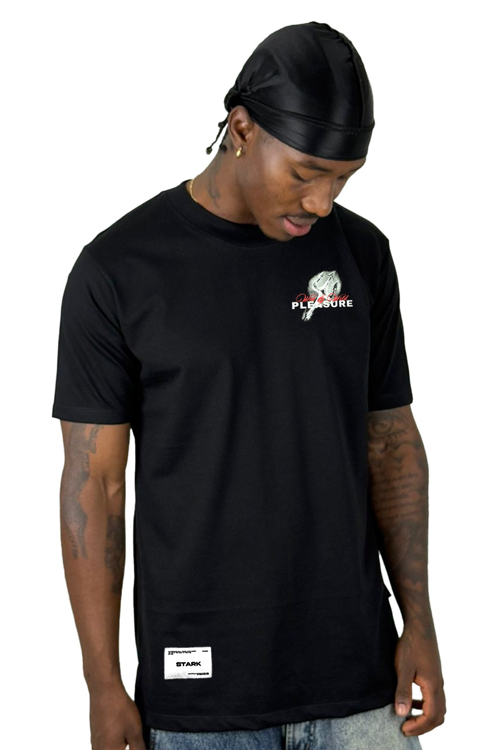 Camiseta Negra PLEASURE alto gramaje