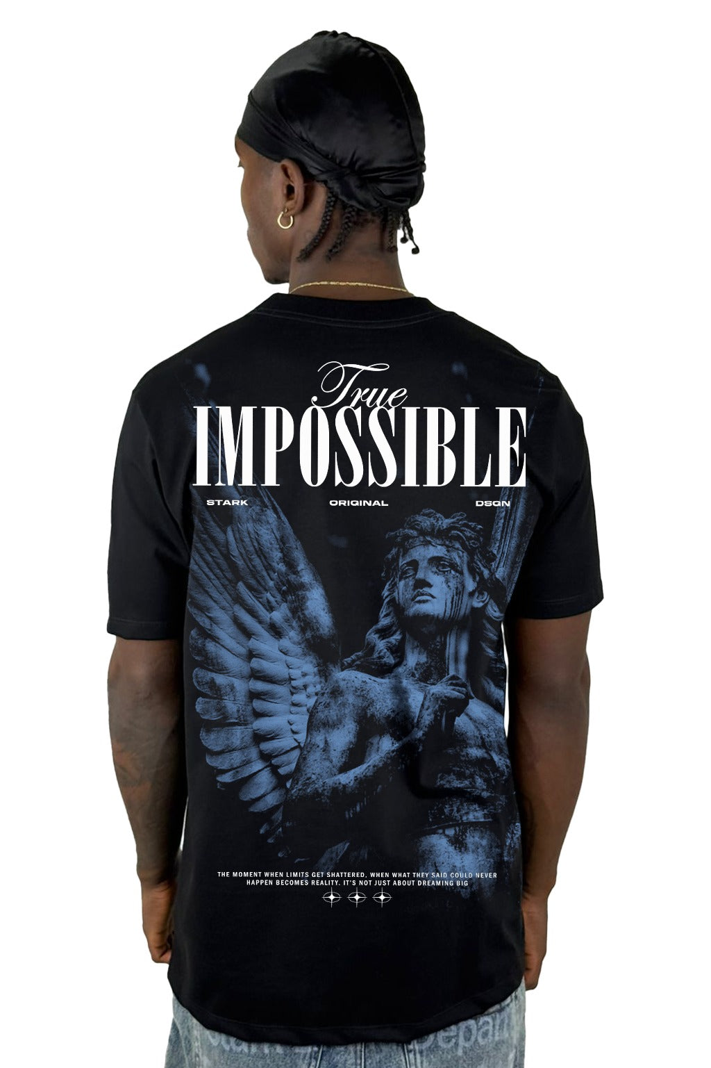 Camiseta Negra True Impossible alto gramaje