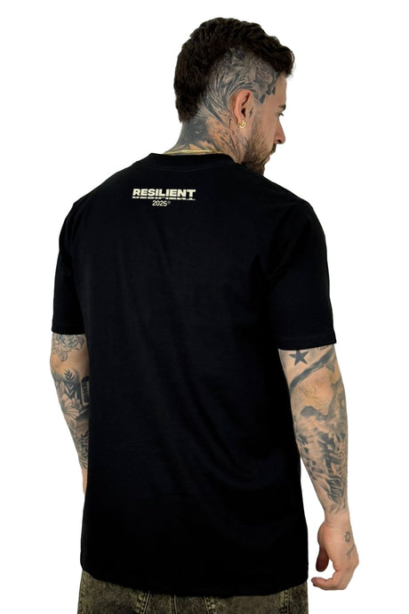 Camiseta Negra Resilient alto gramaje