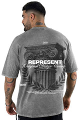 Oversize sky gris REPRESENT alto gramaje