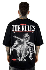 Oversize Negra Fuck The RULES alto gramaje