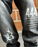 Jean Baggy negro bigotes stamp 444