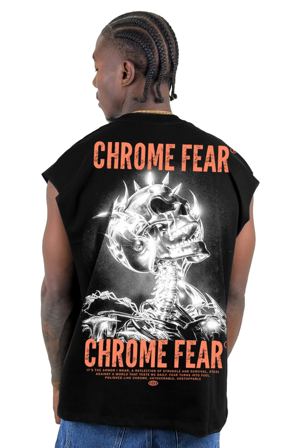 Camisilla negra chrome fear
