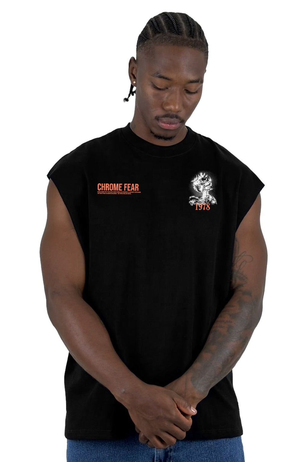 Camisilla negra chrome fear