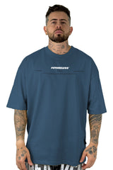 Oversize azul futureless alto gramaje