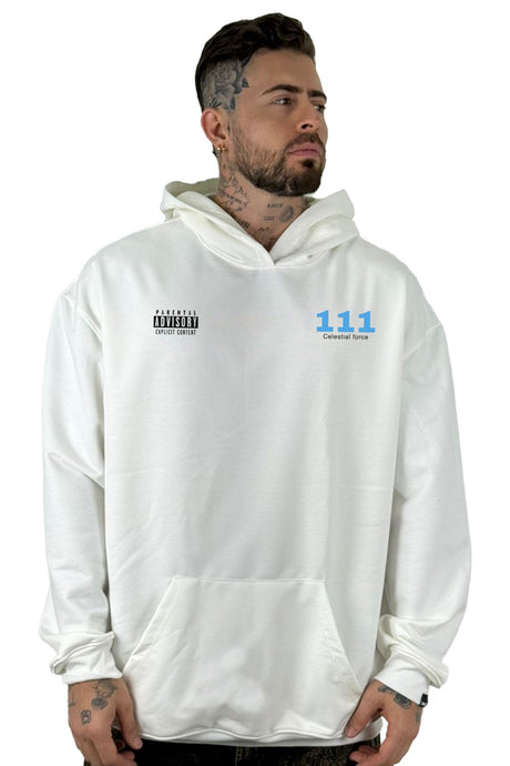 Buzo Capucha Color Crudo Angel Of Chaos 111