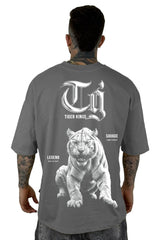 Oversize Gris Tiger Kings Alto Gramaje