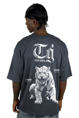 Oversize gris tiger king oscuro