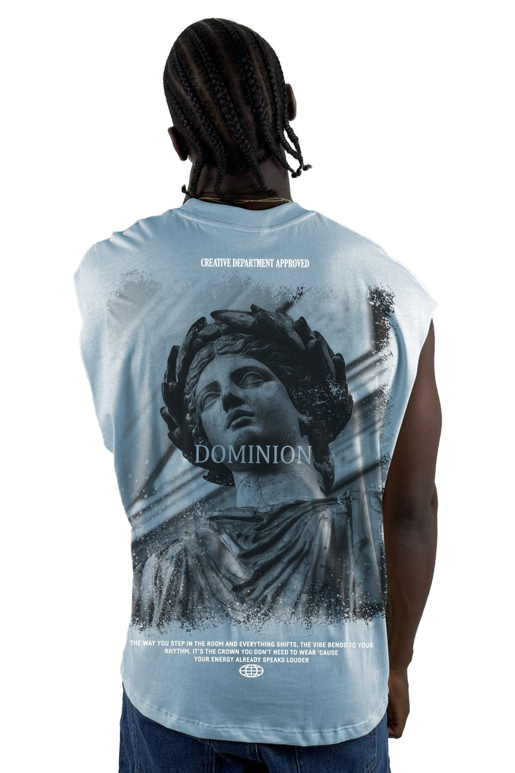 Camisilla Azul Dominion Alto Gramaje