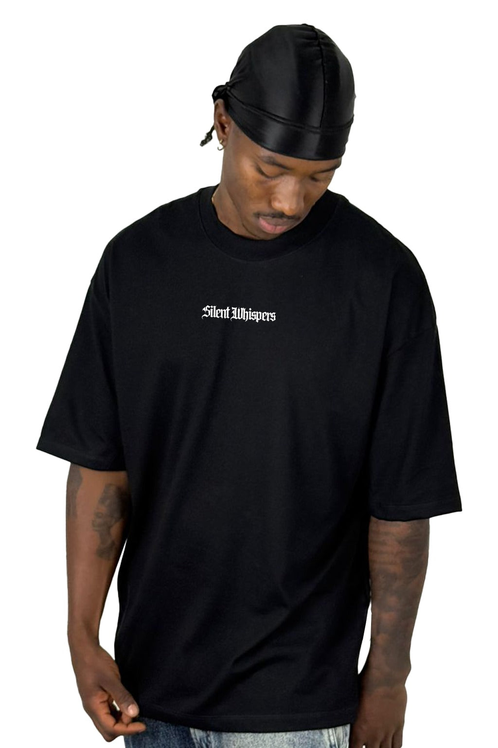 Oversize Negra Silent Whispers Alto Gramaje