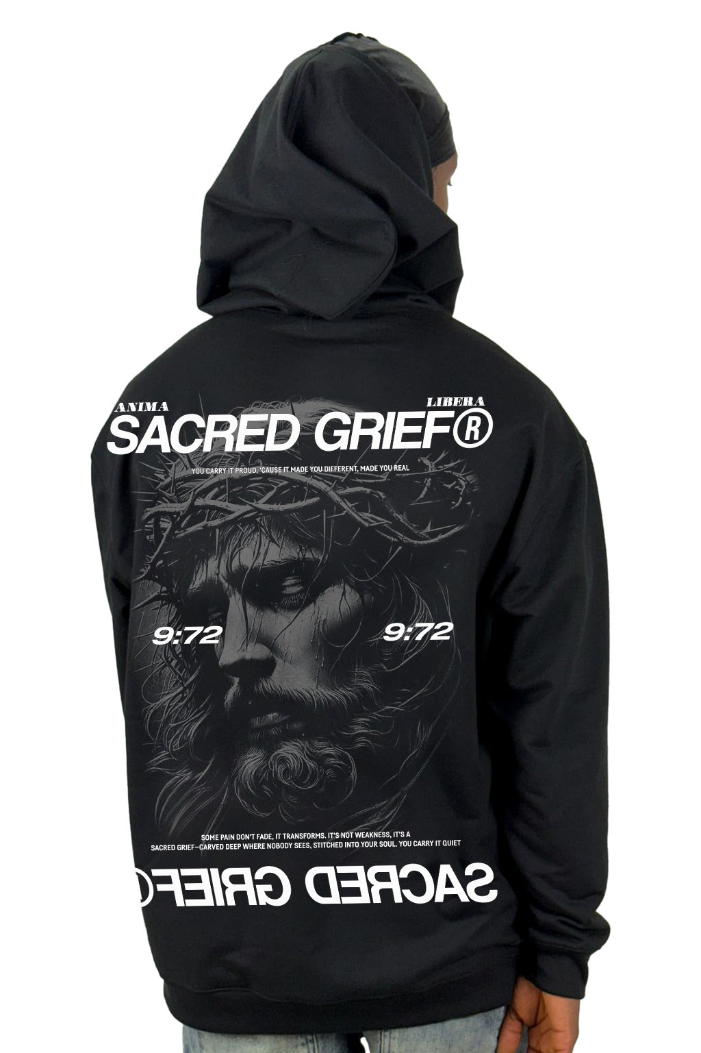 Buzo Capucha Negro Sacred Grief