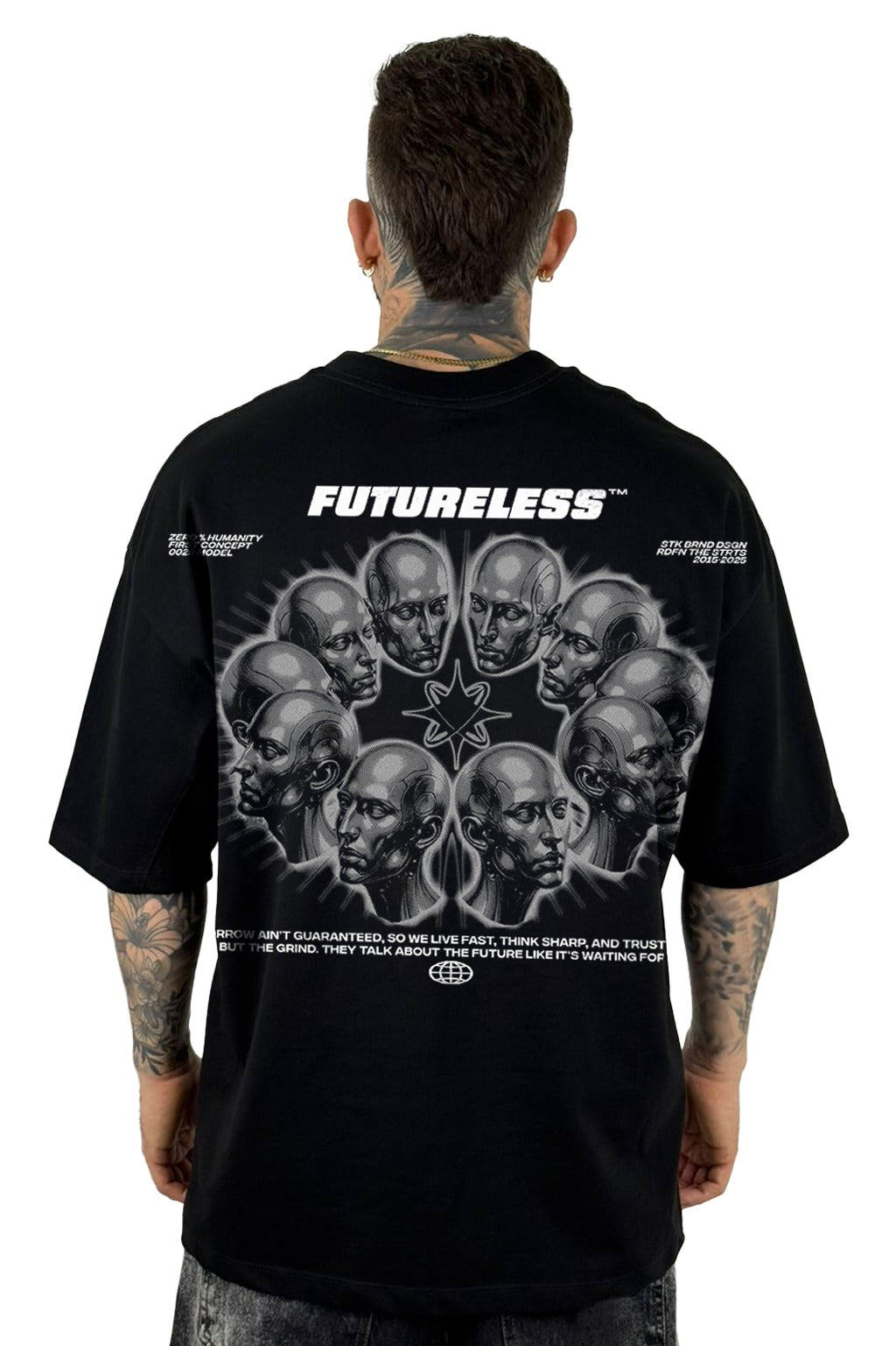 Oversize  Negra Futureless Alto Gramaje