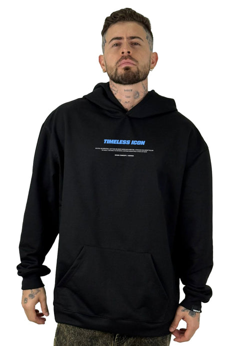 Buzo Negro Capucha Timeless Icon