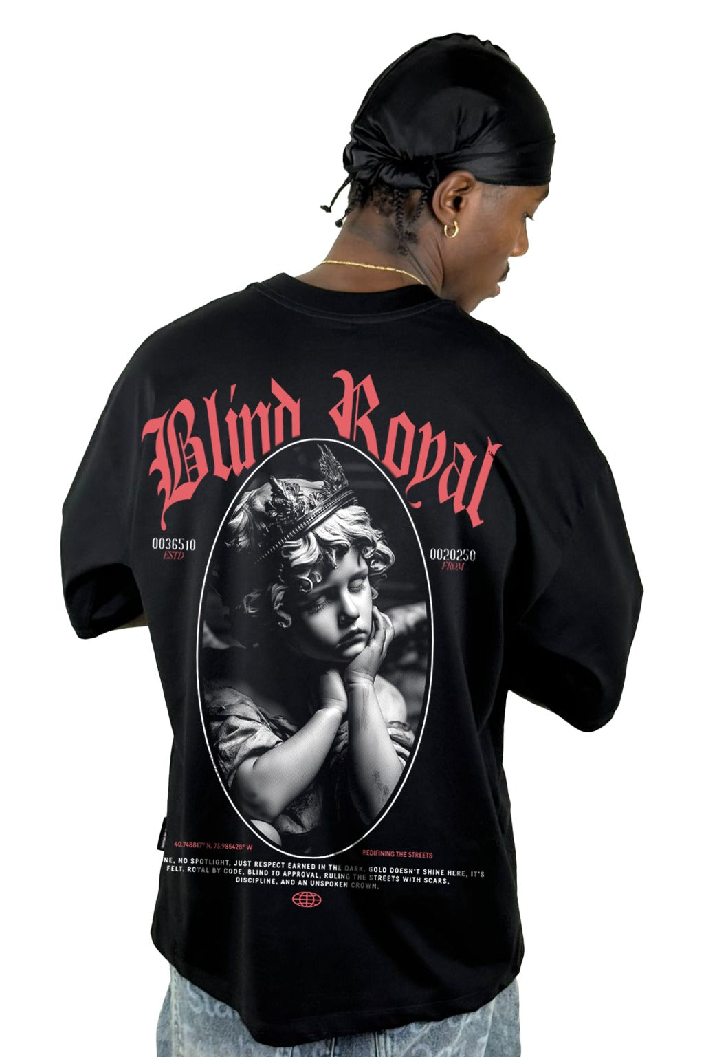 Oversize Negra Blind Royal alto gramaje