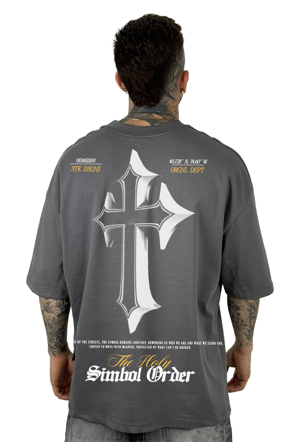 Oversize Gris Simbol Order alto gramaje