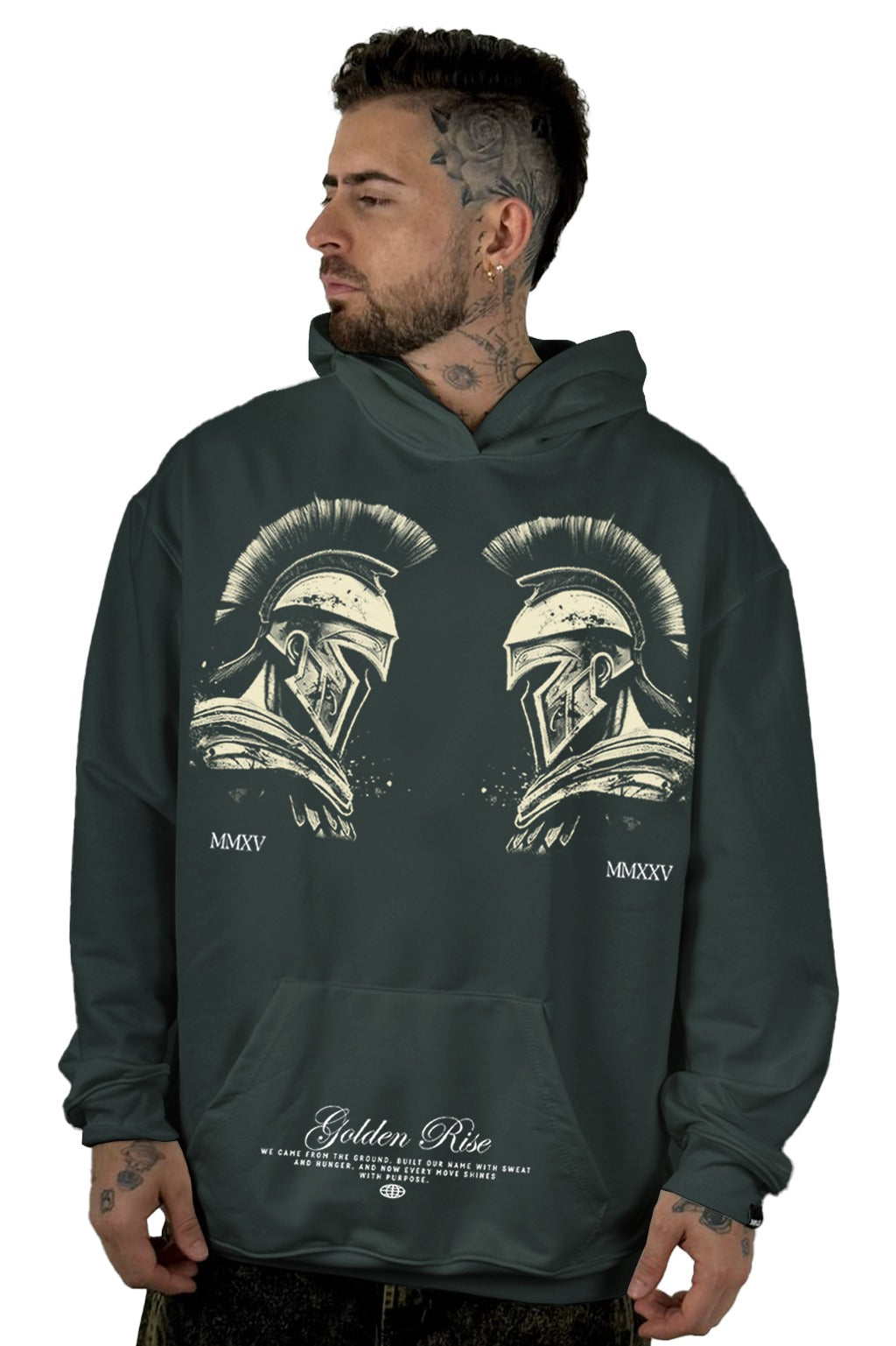 Buzo Verde Capucha Golden Rise