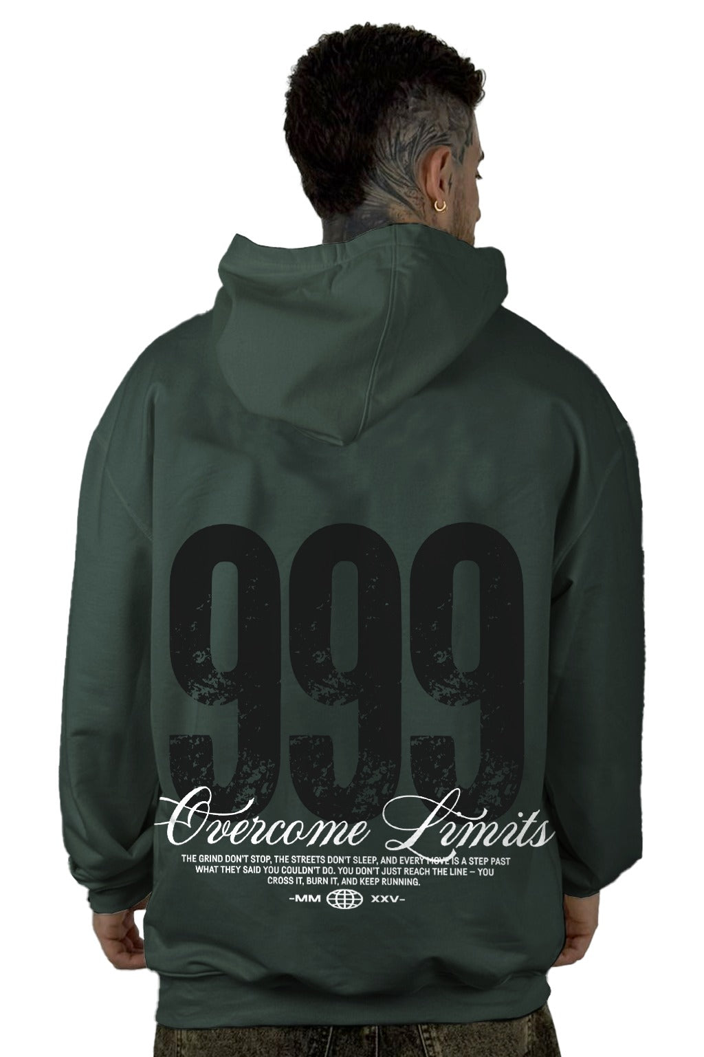 Buzo Verde Capucha overcome Limits 999