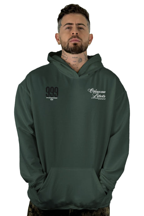 Buzo Verde Capucha overcome Limits 999