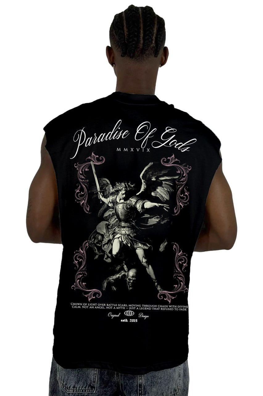 Camisilla Negra Paradise of Gods alto gramaje