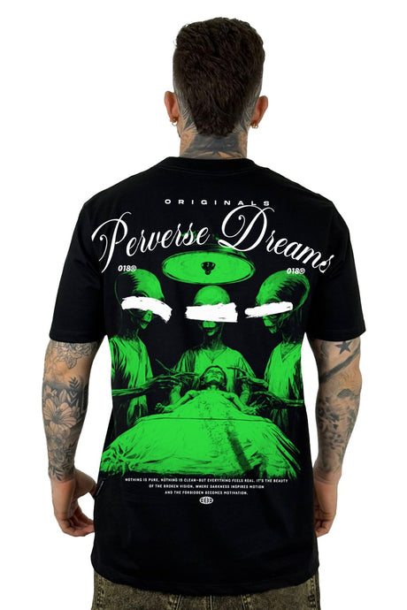 Camiseta Negra Perverse Dreams alto gramaje