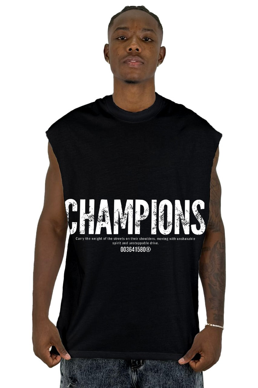 Camisilla Negra Champions Alto gramaje