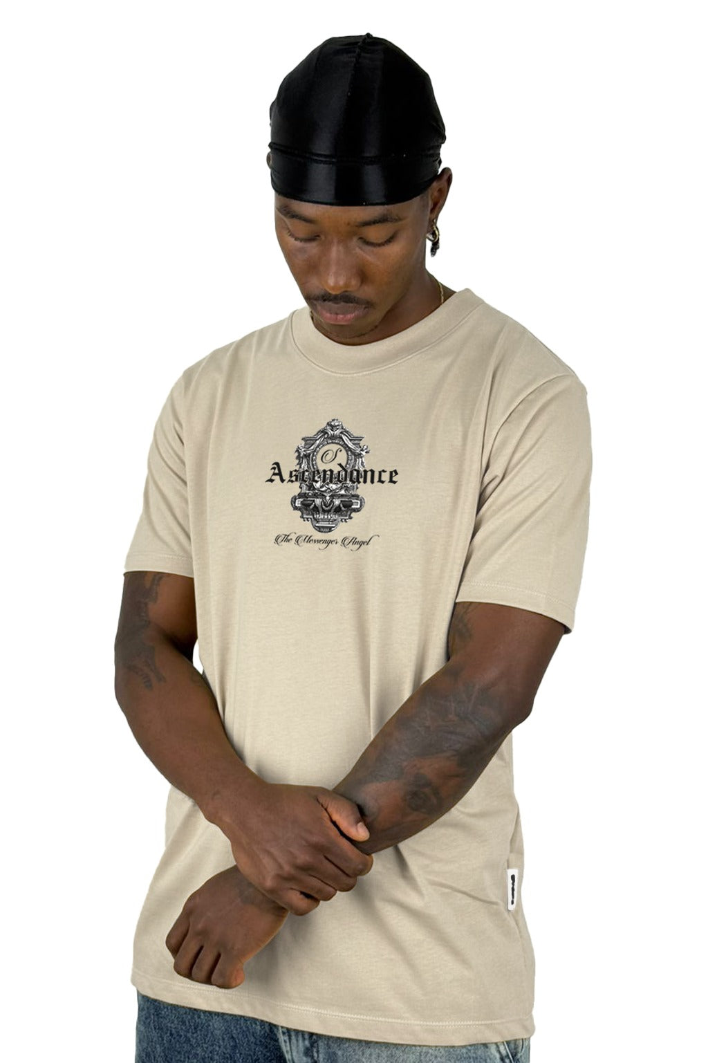 Camiseta  Beige Ascendance alto gramaje