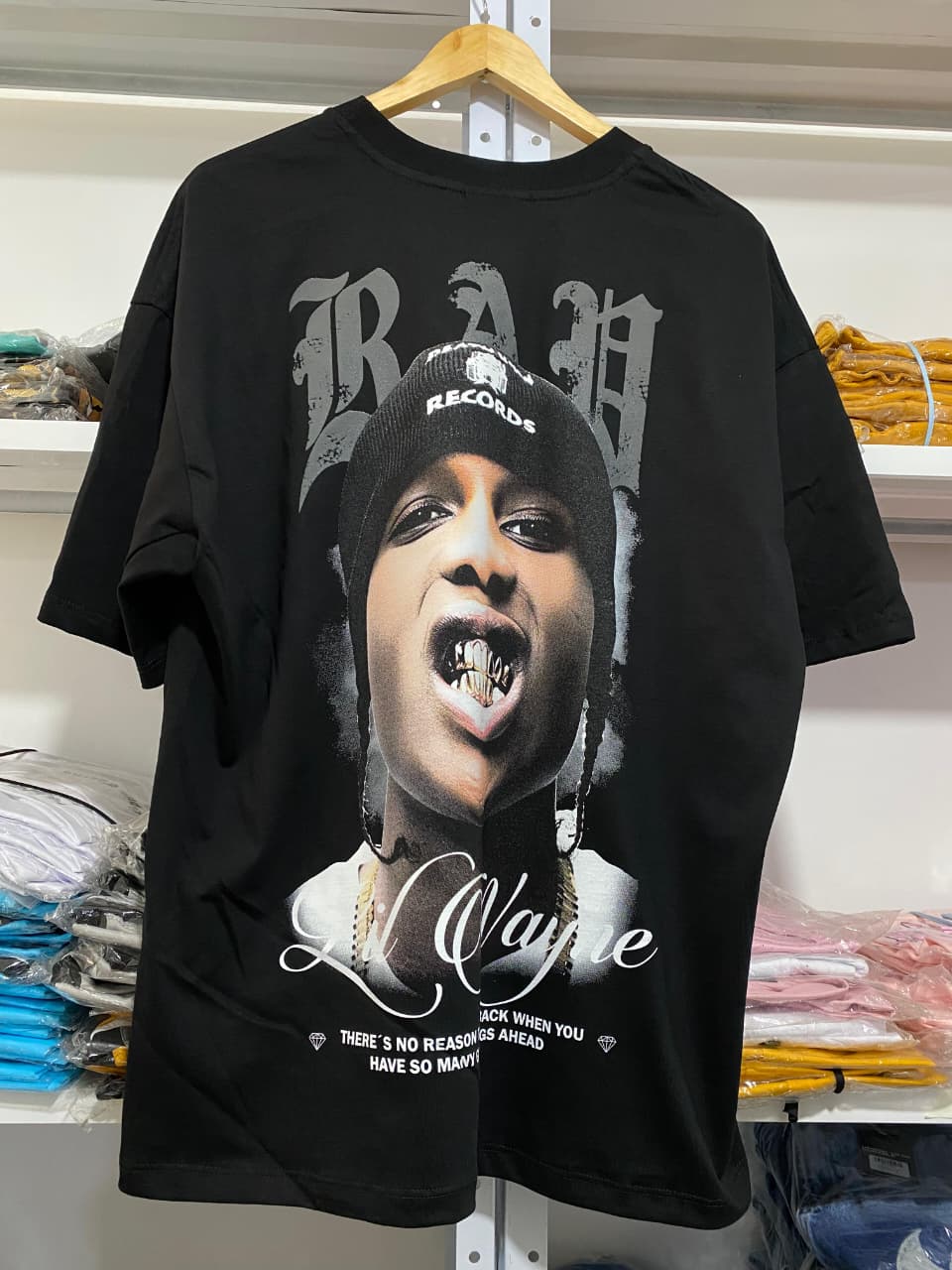 Oversize Negra Lil Wayne Alto Gramaje