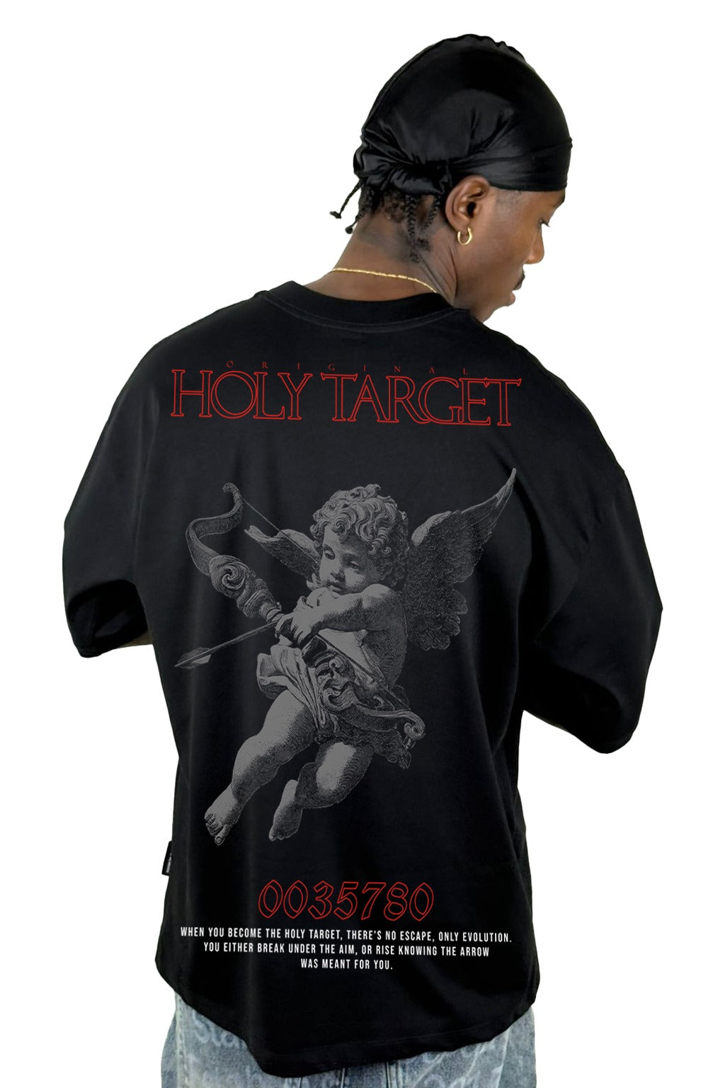 Oversize Negra Holy Target Alto Gramaje