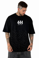 Oversize Negra 444Blessed Con Cristales Alto Gramaje
