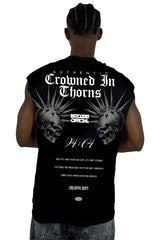 Camisilla Negra Crowned In Thorns Alto Gramaje