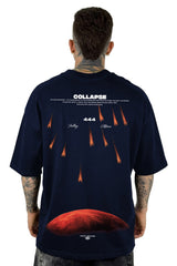 Oversize Azul Oscuro Collapse Alto Gramaje